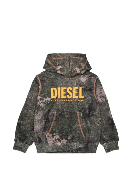 Bluza z kapturem dziecięca Diesel zielona