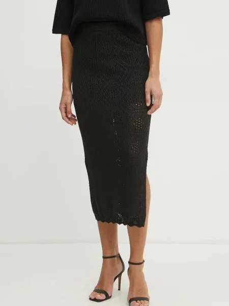 Fustă midi Liviana Conti până la genunchi negru