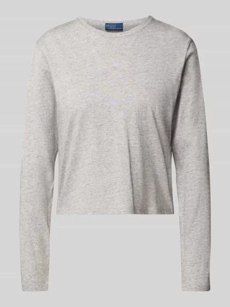 Bluzka z długim rękawem o kroju regular fit z mieszanki bawełny i modalu Polo Ralph Lauren szara
