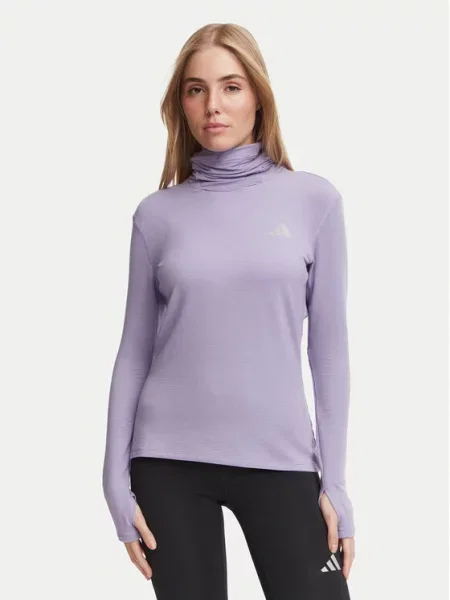 Adidas Μπλούζα τεχνική Running Essentials Winterized Ανοιχτό μοβ