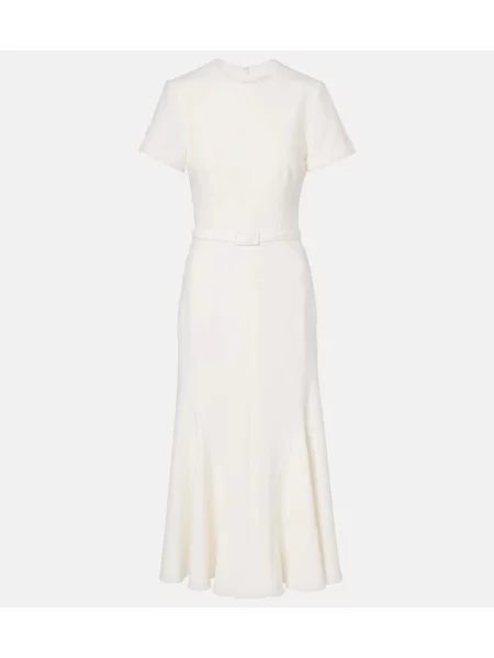 Rochie midi Safiyaa până la genunchi de costum alb