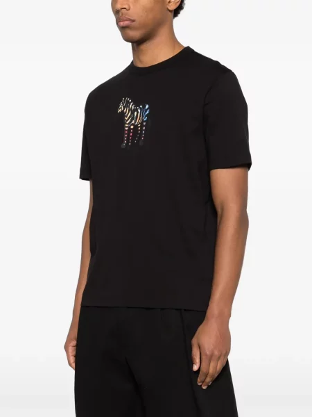Tricou Ps Paul Smith cu imagine cu model zebră negru