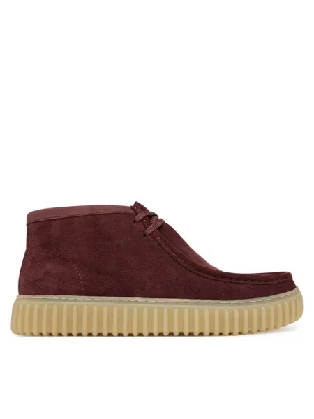 Šnurovacie tenisky Clarks vínová