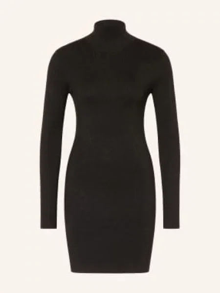 Drykorn Sukienka Z Dzianiny Lorelia Z Błyszczącą Przędzą schwarz czarna