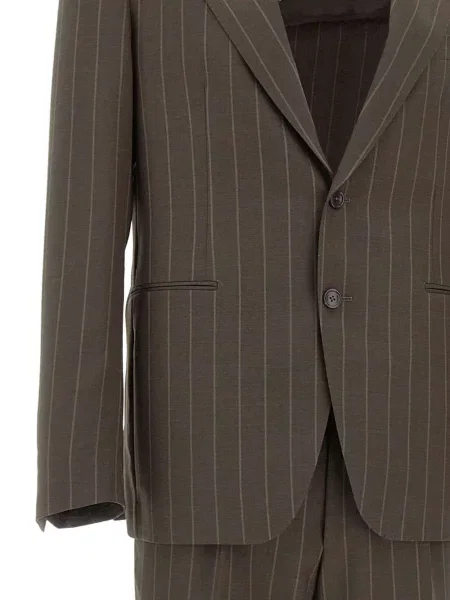 Costum Tagliatore cu dungi de costum maro