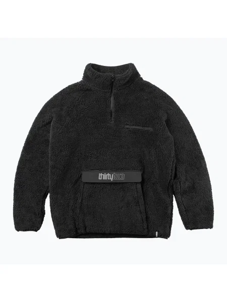 Pulover Thirtytwo din fleece negru