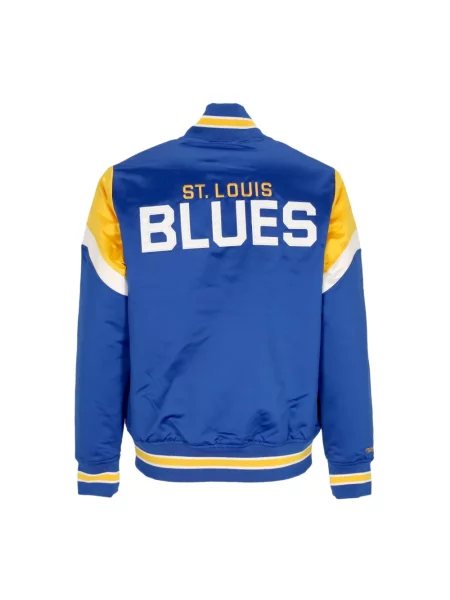 Ocieplany kurtka bomber Mitchell & Ness niebieski