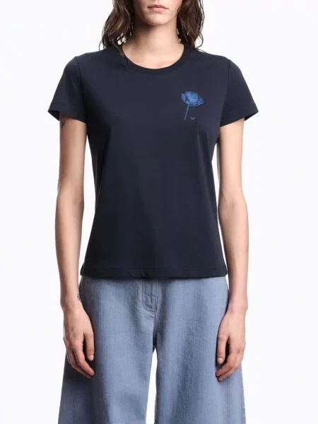 Устойчивый футболка Emporio Armani синяя