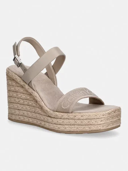 Calvin Klein Sandale cu baretă Elisabeth' bej