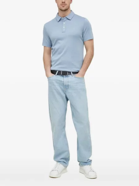 Tricou polo Michael Kors cu autograf albastru