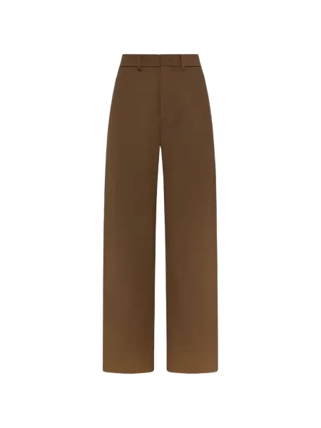 Pantaloni palazzo Seventy cu talie înaltă maro