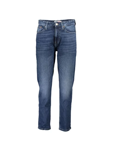 Jeansy Tommy Hilfiger z wysoką talią o krotszym kroju niebieskie