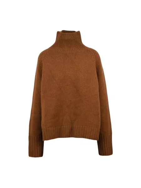 Dzianinowy sweter z golfem Be You brązowy