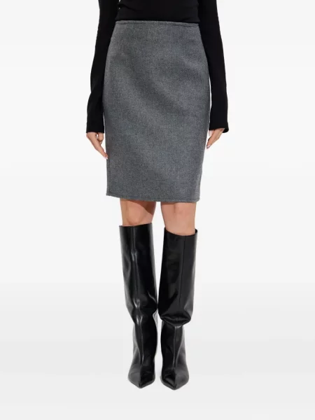 Fustă tip creion Dsquared2 de lână gri