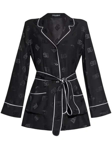 Cămașă Dolce & Gabbana din satin negru