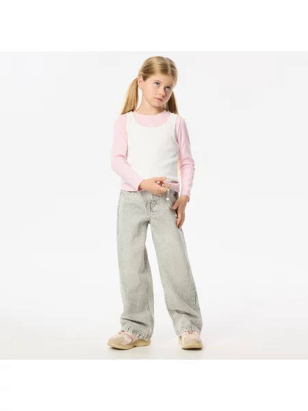 Reserved Egyenes farmer lánccal világos szürke