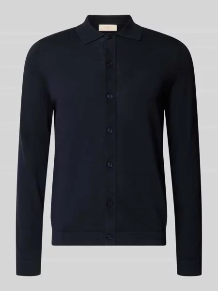 Kardigan rozpinany z kołnierzykiem polo model CAMICIA IN MAGLIA' Markup