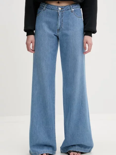 ERMANNO Firenze jeansy wide leg niebieskie