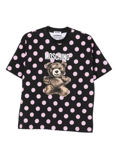 Tricou Moschino cu buline cu imagine teddy negru