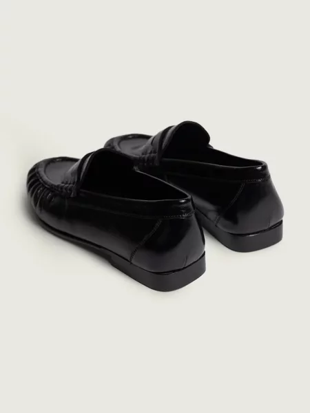 Posa női bőr mokaszin Penny Loafer fekete