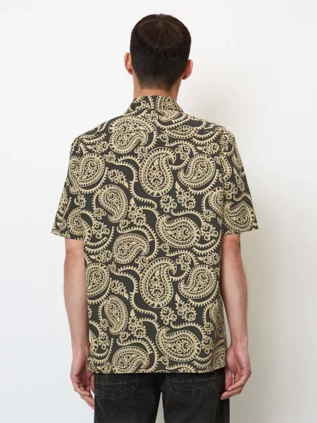 Рубашка Marc O'polo с коротким рукавом без косточек коричневая