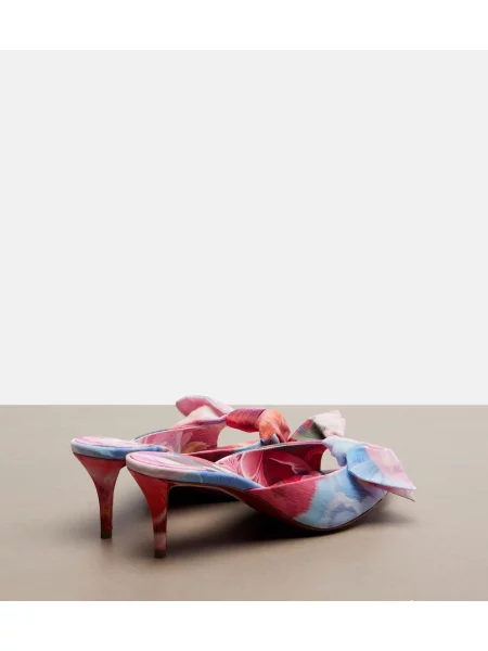 Kvetinové mules Christian Louboutin s mašľou