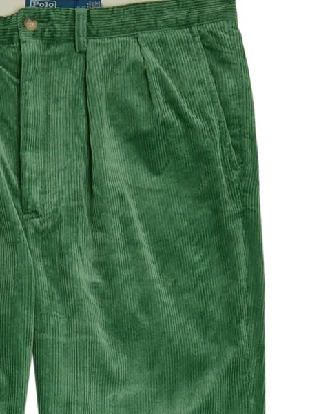 Patentni zatvarač na pola hlače Polo Ralph Lauren karirane s vezom žuta