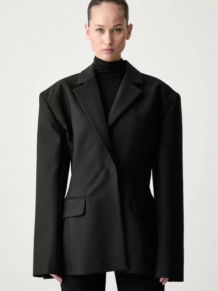 Le Privé sacou pentru femei cu amestec de lână MAGALL BLAZER NOIR negru