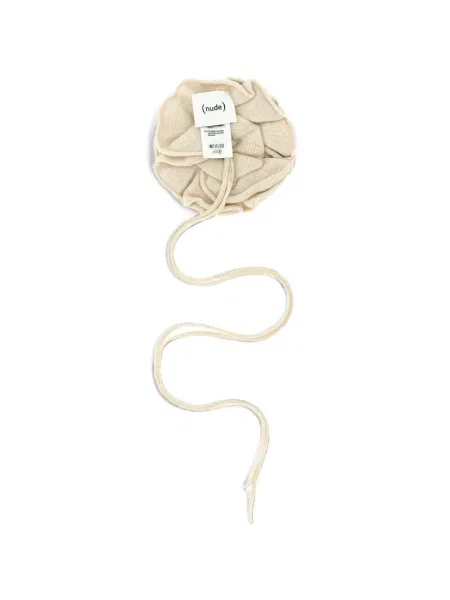 Brosa Nude cu model floral cu cordon