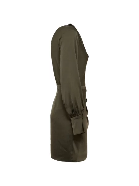 Rochie mini Simkhai drapată cu un umăr gol verde