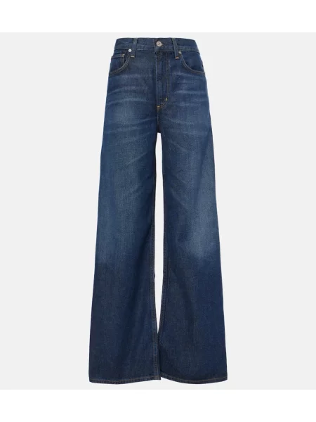 Džínsy Citizens Of Humanity s vysokým pásom modrá