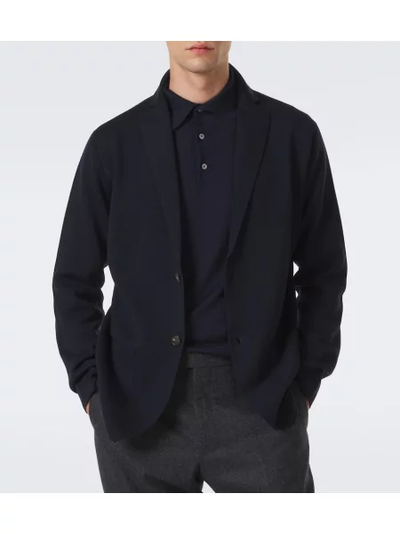 Sacou Thom Sweeney de lână albastru