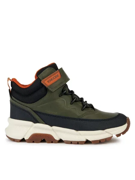 Kozačky Geox J Flexyper Plus Boy S Khaki