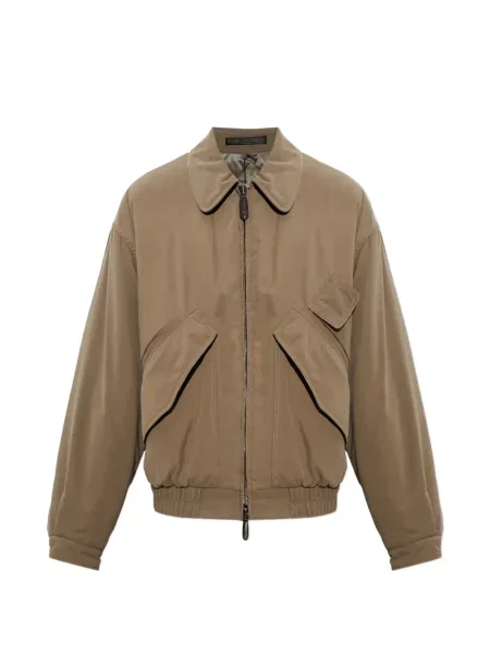 Gulerat izolat geacă bomber Giorgio Armani maro