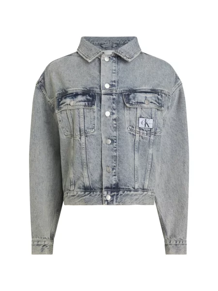 Kurtka jeansowa Calvin Klein Jeans retro niebieska