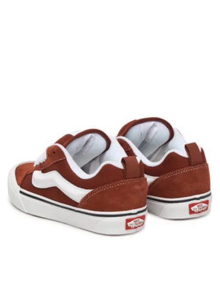 VANS Niske tenisice Knu Skool kestenjasto smeđa / bijela bordo
