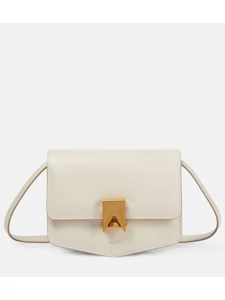 Mała torebka skórzana Alaïa skórzana biała