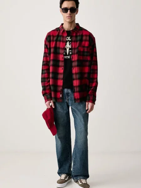 Vans košeľa pánska Lawson Mixed Plaid červená