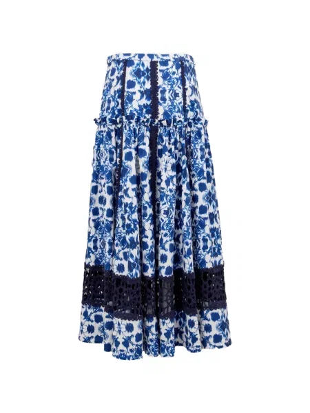 Fusta maxi Clea alb