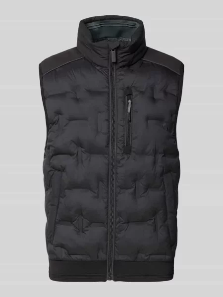 Kamizelka outdoorowa o kroju regular fit z elementami odblaskowymi Tom Tailor czarna