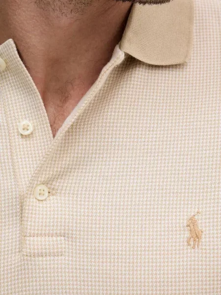 Șapcă Polo Ralph Lauren în carouri din țesătură twill cu imagine alb