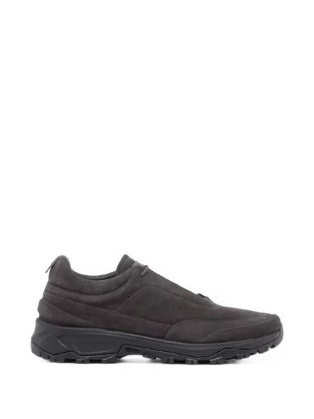 Sneakerși Giorgio Armani din piele de căprioară gri