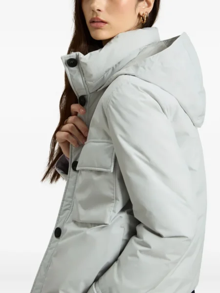 Geacă Woolrich cu glugă albastru
