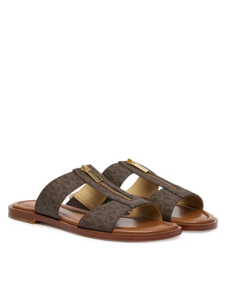 Papuci Michael Michael Kors fără toc maro