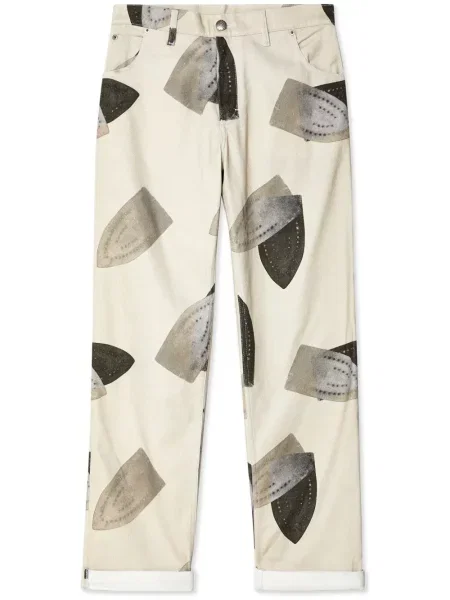 Дънки straight leg Charles Jeffrey Loverboy бяло