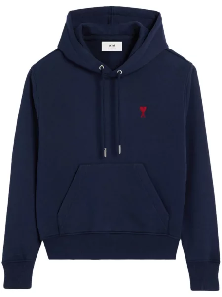 Bluza z kapturem Ami Paris niebieska