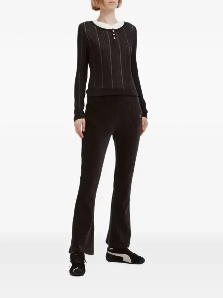 Pantaloni Izzue de catifea cord negru