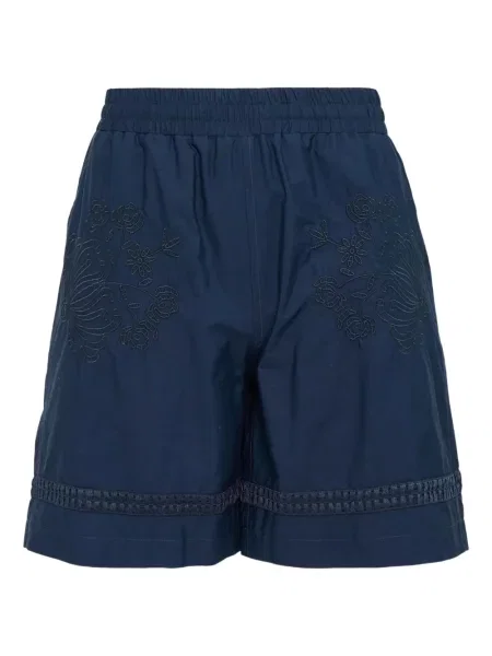Pantaloni scurți Diomene cu model floral albastru