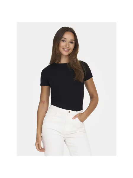 JDY T-Shirt Cirkeline Slim Fit μαύρο