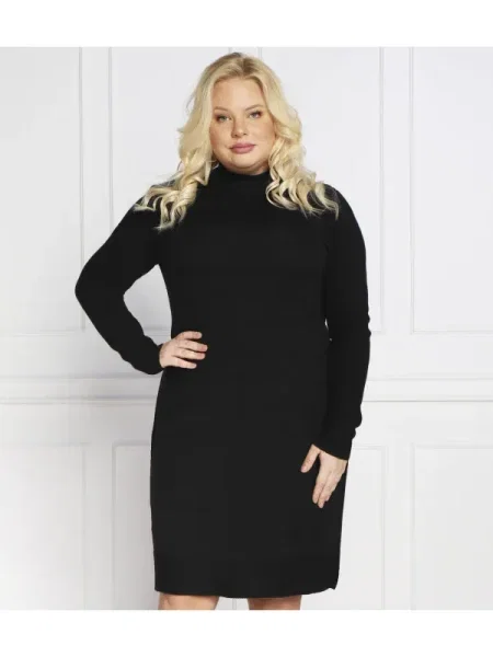 Persona by Marina Rinaldi Rochie GALLERIA plus size cu adaos de lână negru